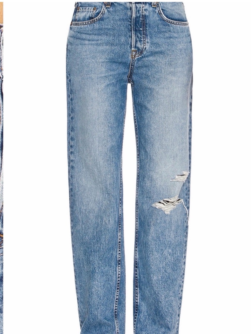GRLFRND
Grlfrnd Distressed Blue Bella
Low Rise Boyfriend Denim
Jeans Size 24